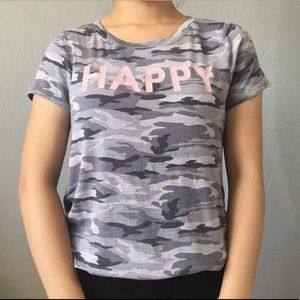 A HAPPY Grey Camo T-Shirt